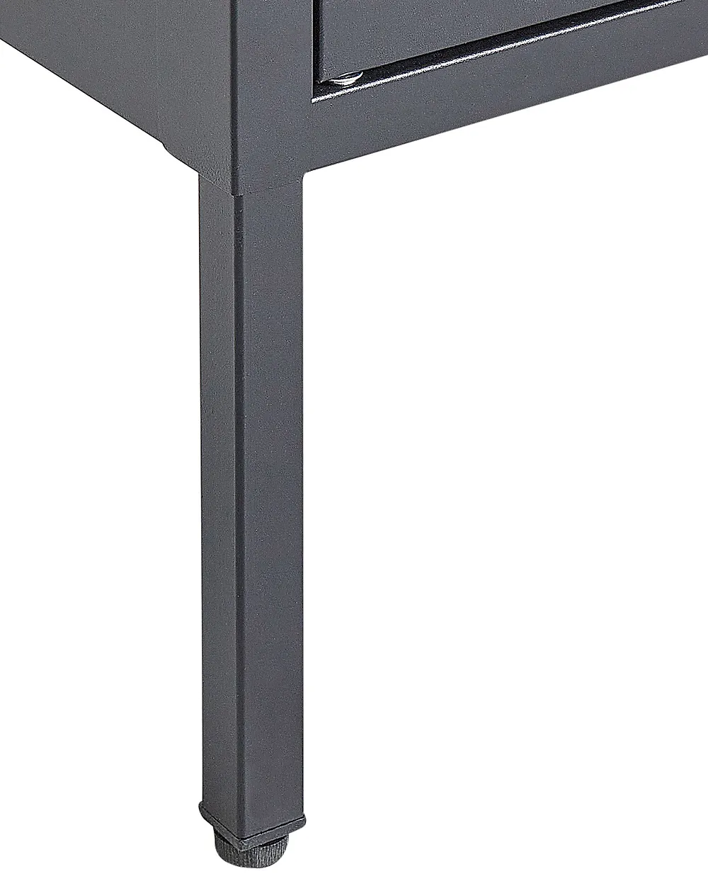 Glazen vitrinekast FOXTON 80 cm Metaal Zwart_850357