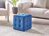 Pouf WISCONSIN Samtstoff Blau