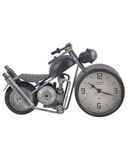Tischuhr BERNO 30 cm Metall Schwarz_785073