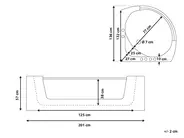 Corner Hot Tub with LED MANGLE 1870 x 1360 mm White_790877