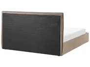 Ottoman Bed TARASCON Fabric Taupe 160 x 200 cm (EU King Size)_1021183