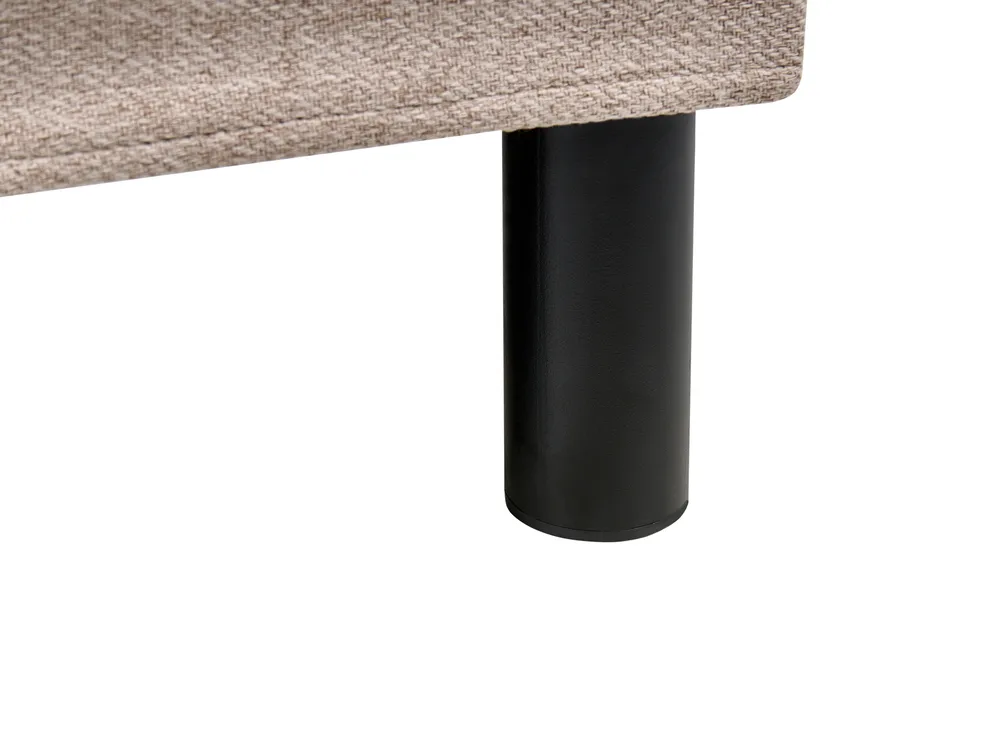 Boxspringbett Stoff COUNTESS 90 x 200 cm Beige_1054213
