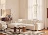 Modul Ecksofa 3-Sitzer HEDE Bouclé Weiß rechtsseitig