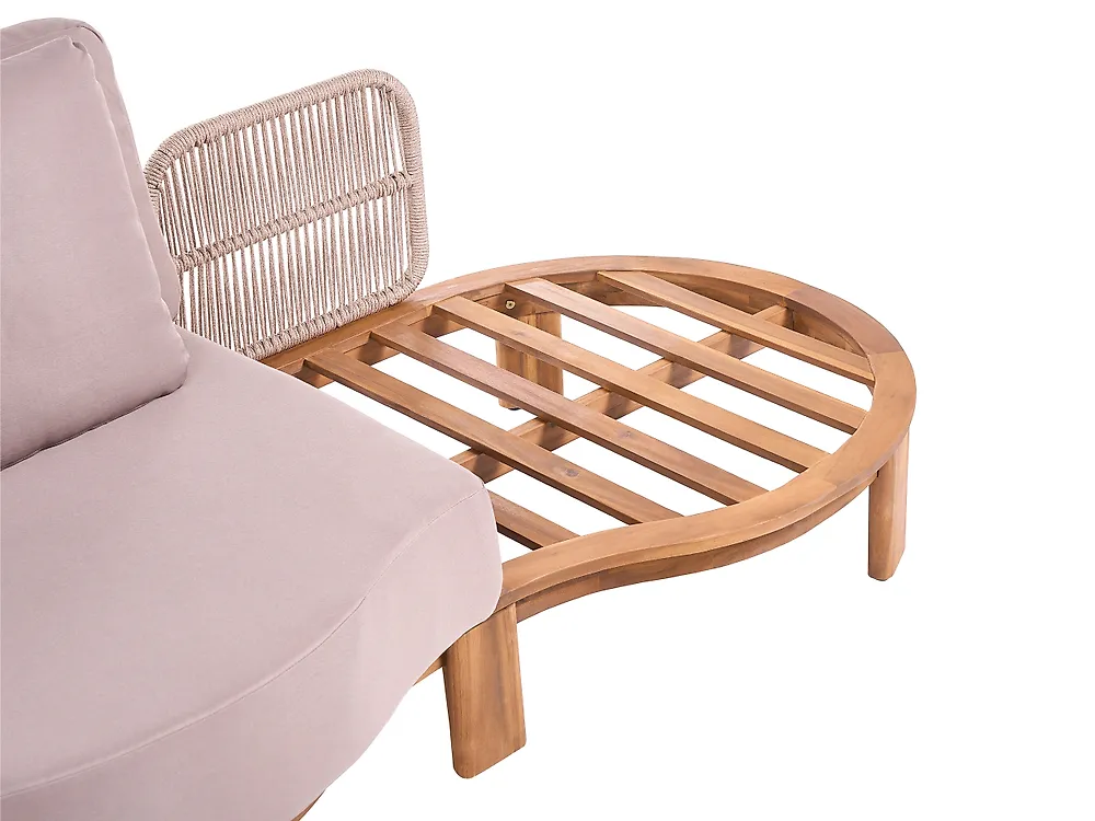 Tuinbank met tafel 5-zits ARZELLO Acaciahout Lichtbruin_1160365
