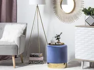 Pouf SOPHIA Samtstoff Marineblau_719676