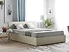 Bett mit Stauraum ORBEY Stoff Hellbeige 160 x 200 cm