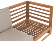 Gartensofa 2-Sitzer TRANI modular zertifiziertes Akazienholz Hellbraun_895466