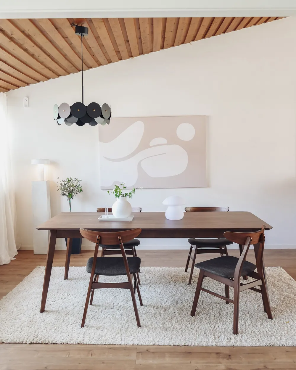 Dining Table MADOX Dark Walnut 200 cm 100 cm_835886