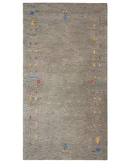 Teppich SEYMEN Grau 80 x 150 cm Gabbeh Wolle_856061