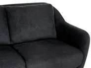 Sofa 2-Sitzer EIBY Chenillegewebe Schwarz_1004385