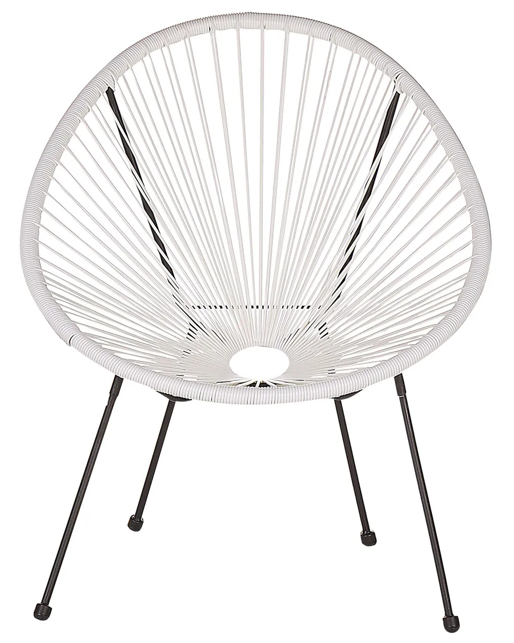 Gartenstuhl 2er Set ACAPULCO II Polyrattan Weiß_811611
