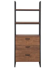 Shelving Unit TIFTON 158 cm Dark Brown_758772