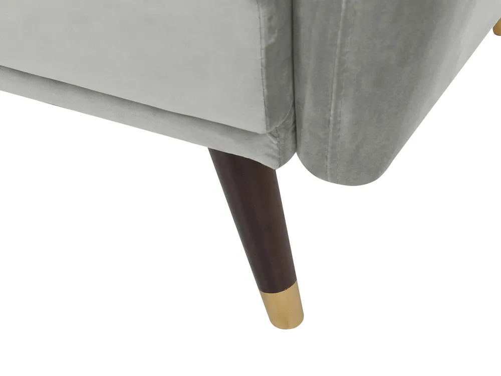 Schlafsofa 3-Sitzer VIMMERBY Samtstoff Hellgrau_764237