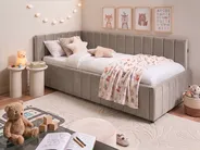 Tagesbett Samtstoff LISIEUX 90 x 200 cm Taupe_1074726