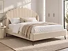 Bett mit Lattenrost Bouclé AMBILLOU 140 x 200 cm Beige