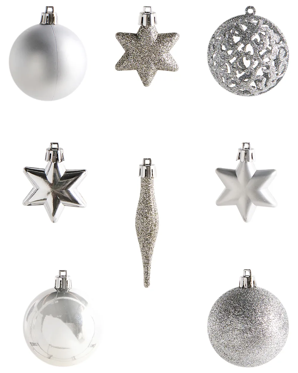 Set of 102 Baubles BANDAK Silver_1024202