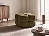Pouf CALIENTE Bouclé Grün