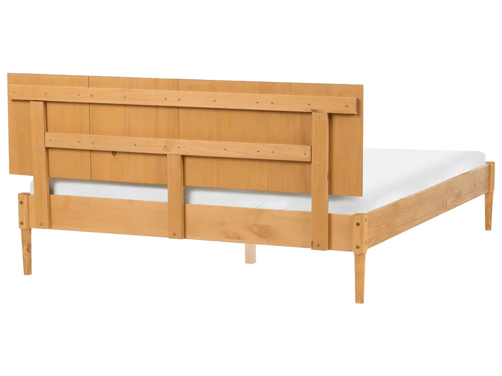 Schlafzimmer Set Kiefernholz AMBAZAC 160 x 200 cm Hellbraun_1118977