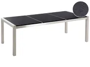 Gartentisch GROSSETO 220 cm 100 cm Granit poliert Schwarz_369779