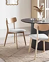 Set van 2 eetkamerstoelen HOLLY Hout Lichtbruin/grijs