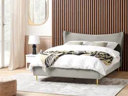 Bed Velvet CHALEIX 180 x 200 cm (EU Super King) Light Grey_857032