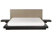 Bett mit Lattenrost Bouclé ZEN 180 x 200 cm Dunkle Esche_1080054