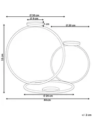 Kerzenständer CAKUNG 33 cm Metall Schwarz_849144