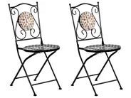 Bistro Set klappbar CASARIO Metall Schwarz_920000
