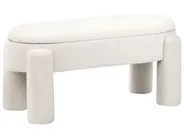 Upholstered Storage Bench OAKLEY Boucle Off-White_992966