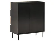 Kommode mit 4 Schubladen BLYTHE Naturfarbene Esche Schwarz_968853