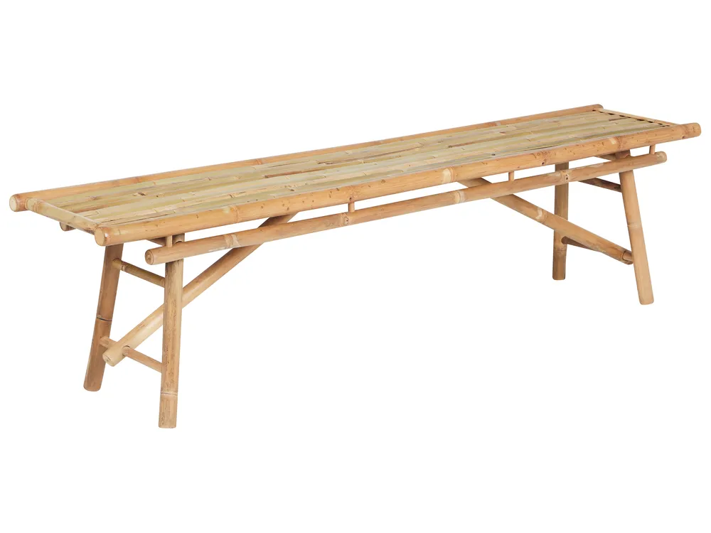 Gartenbänke 2er Set TINDARI 180 cm Bambus Hellbraun_921529