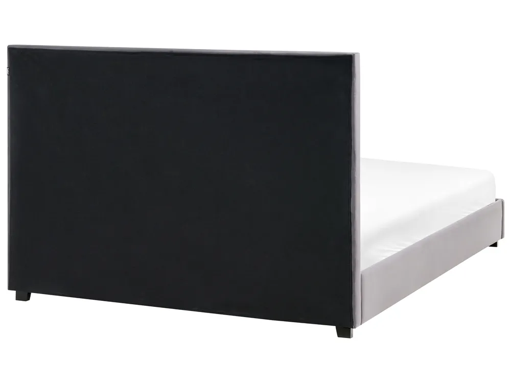 Wasserbett Samtstoff ROUEN 160 x 200 cm Dunkelgrau_1004711