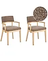 Esszimmerstuhl 2er Set DALBO Bouclé Hellbraun / Taupe