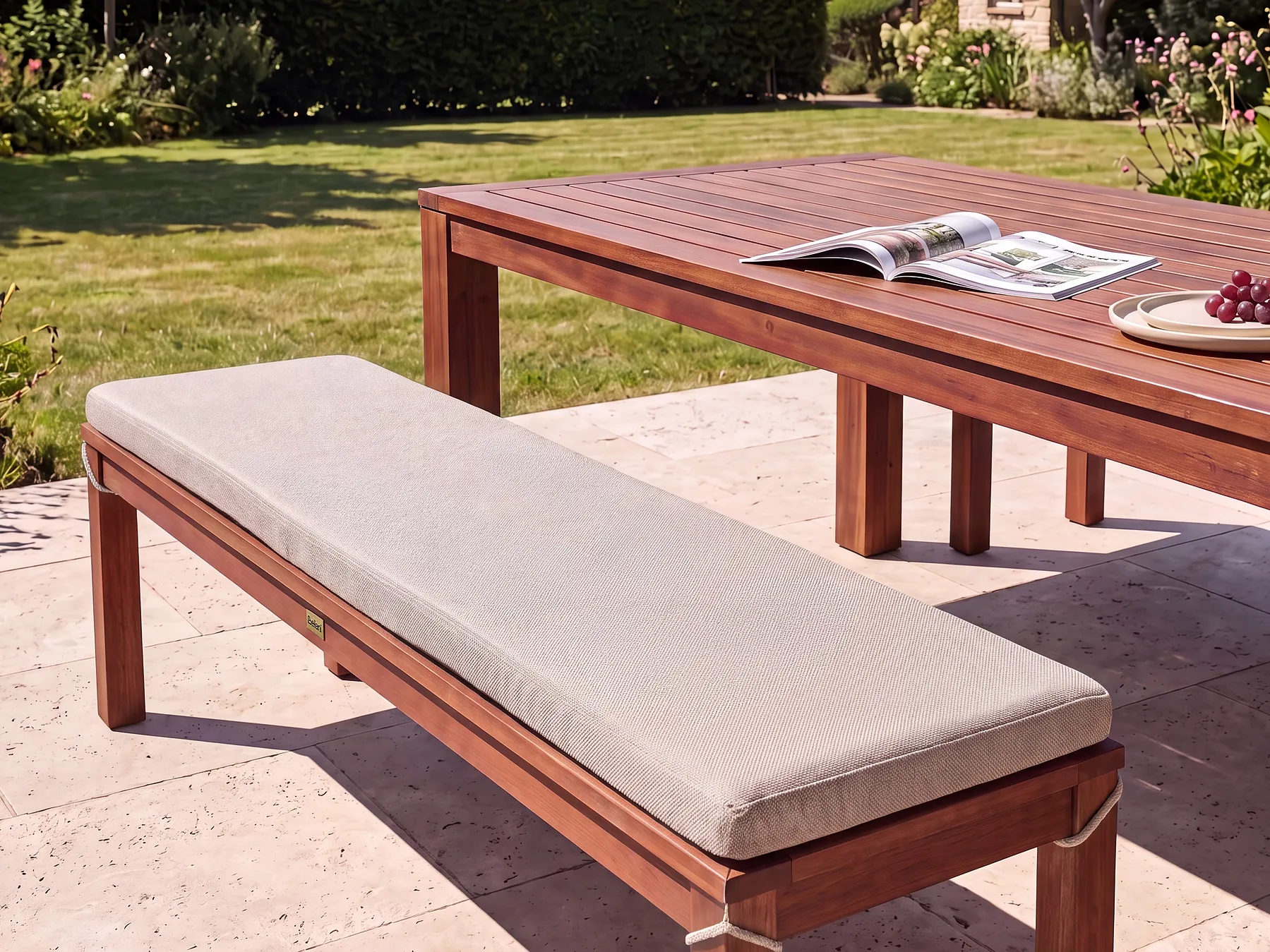Bankauflage TUSCANIA 157 x 34 cm Beige_1119147