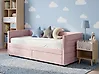 Tagesbett mit Stauraum MARRAY Samtstoff Pastellrosa 90 x 200 cm