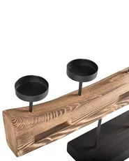 Kerzenständer GUATEMALA 36 cm Kiefernholz Braun_744745