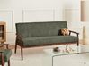 Sofa 3-Sitzer ESRUM Stoff Dunkelbraun / Grün