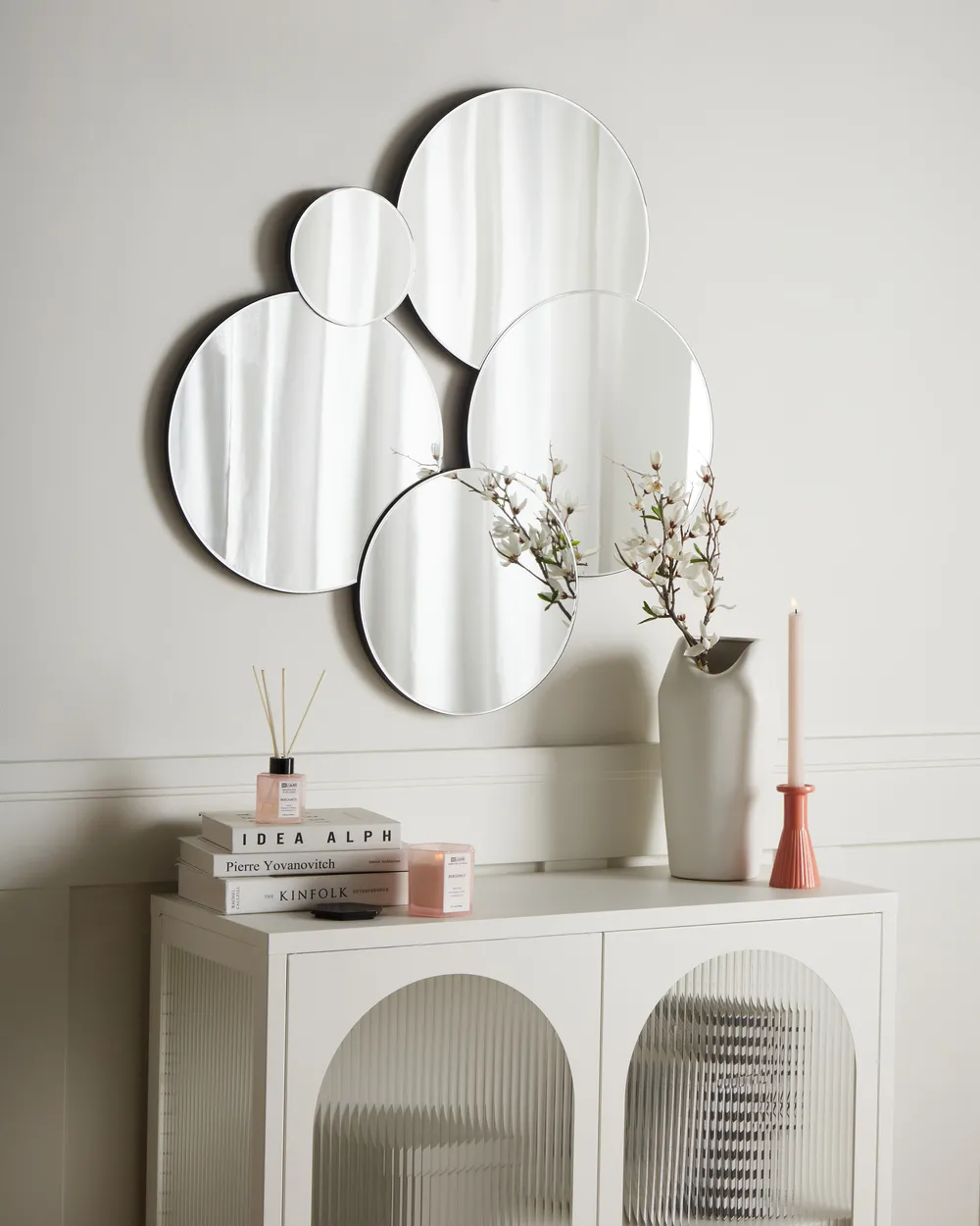 Wandspiegel CLAIS 82 cm 80 cm Silber
