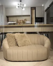 Sofa 2-Sitzer MALUNG Samtstoff Beige_1046746