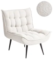 Sessel ALVESTA Bouclé Weiß_958758
