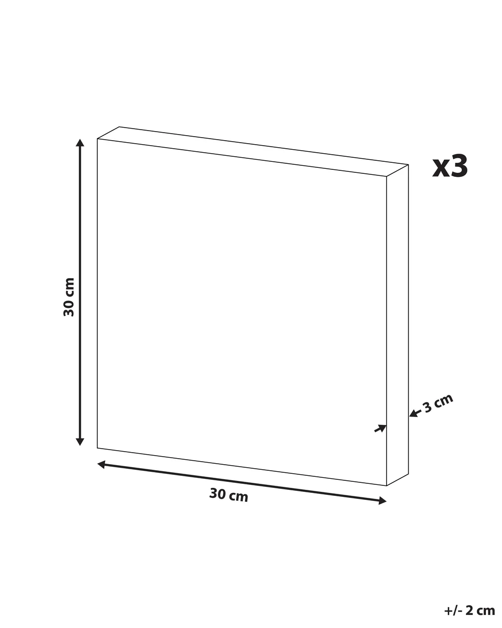 Leinwand 3er Set TIMIA 30 x 30 cm Tiermotiv Grau_819766