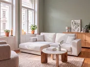 Corner Sofa 3 Seater LOFOTEN Fabric Off-White Right Hand_900386