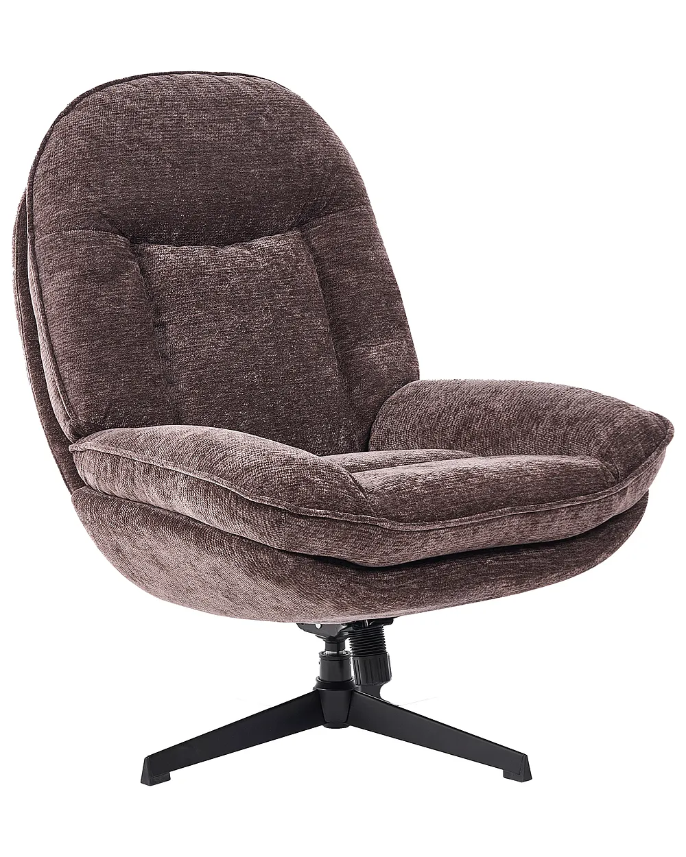 Fauteuil pivotant AREMARK Tissu chenille Marron foncé