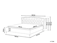Bett mit Lattenrost Kunstleder METZ 140 x 200 cm Schwarz_799766