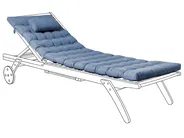 Liegenauflage CESANA PREMIUM 192 x 56 cm Blau_1070485
