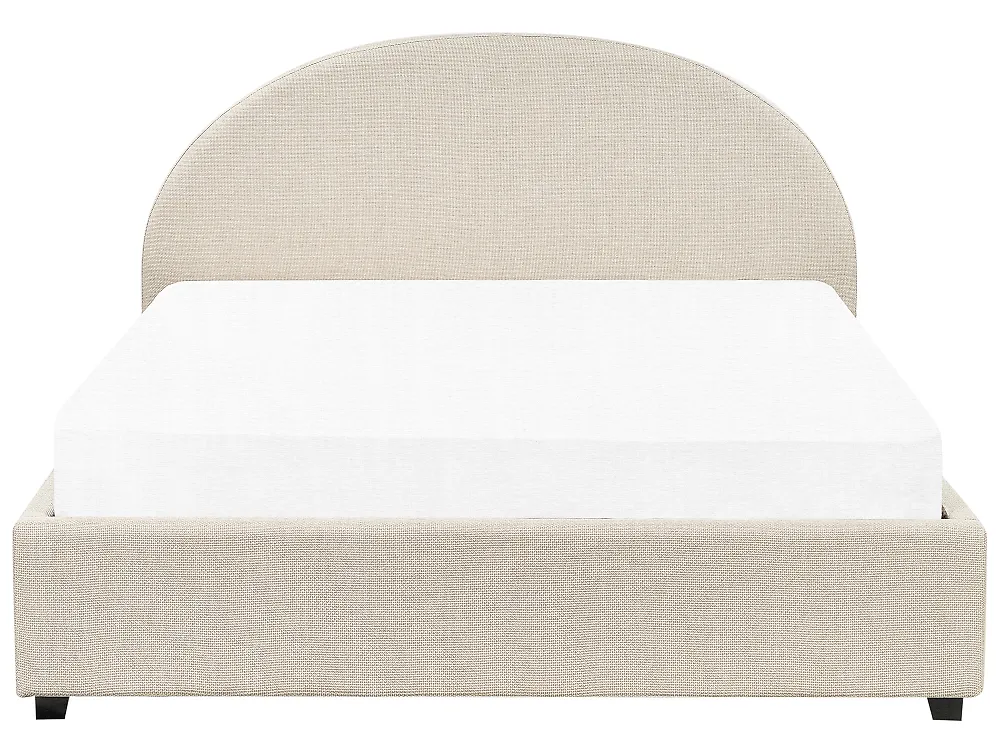 Ottoman Bed VAUCLUSE Fabric Beige 160 x 200 cm (EU King Size)_876840