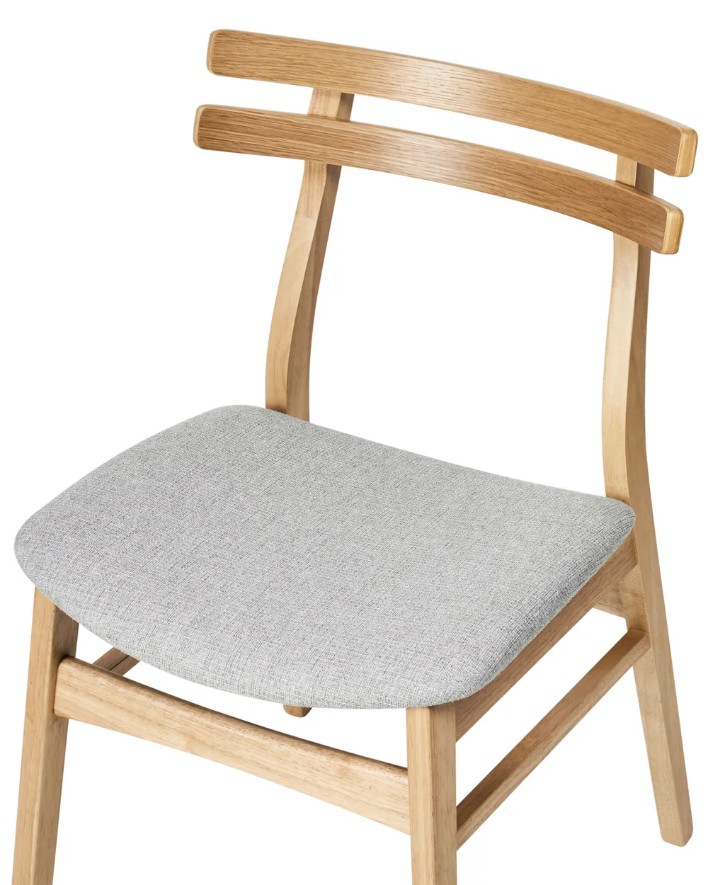 Set of 2 Dining Chairs CYNTHIANA Wood Light Brown/ Grey_952367