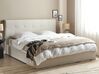 Ottoman Bed LORIENT Fabric Beige 180 x 200 cm (EU Super King)