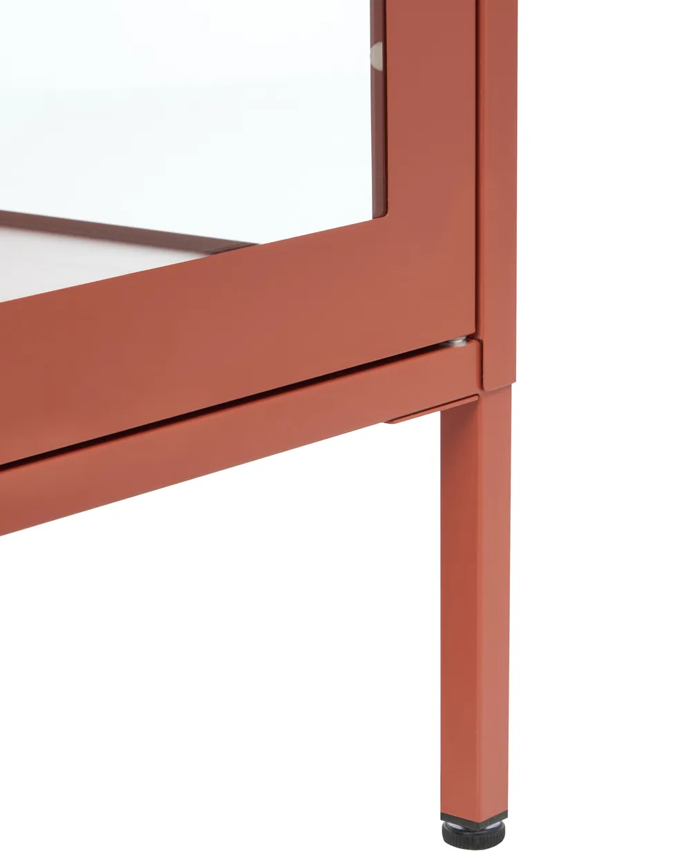 Vitrine mit Glastüren NASH 90 cm Metall Goldbraun_1091119