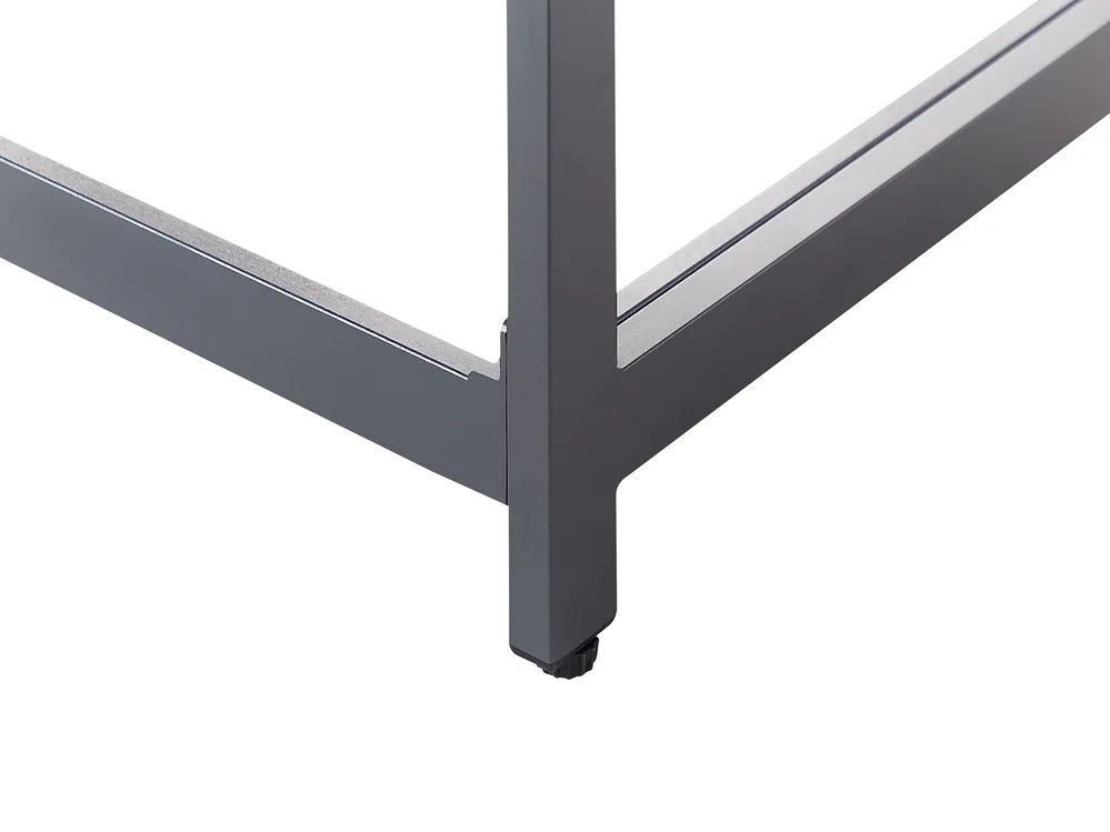 Outdoor Kitchen Set with Sink ORTISEI Graphite Grey Metal_934838